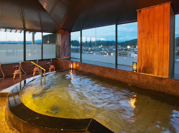 飛騨高山の温泉旅館（宿）本陣平野屋-花兆庵のお風呂